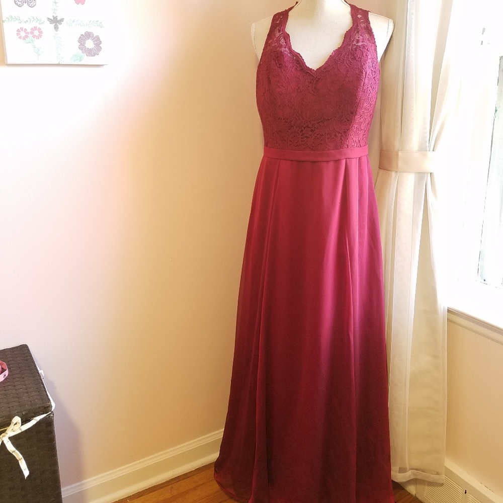 2 for $25 | Belsoie Bridesmaid Dress - Red